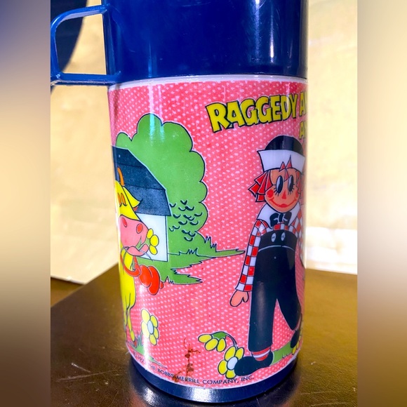 RAGGEDY ANN AND ANDY VTG 1973 COLLECTIBLE ALADDIN HOT & COLD THERMO BOTTLE 8oz - Picture 10 of 16
